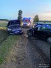 Zderzenie czołowe dwóch samochodów osobowych w miejscowości Romany Sebory.